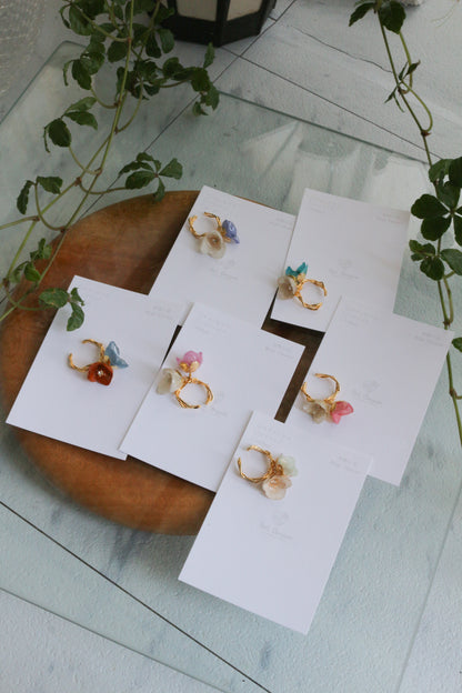 Double Hydrangea Ear-Cuff No.3