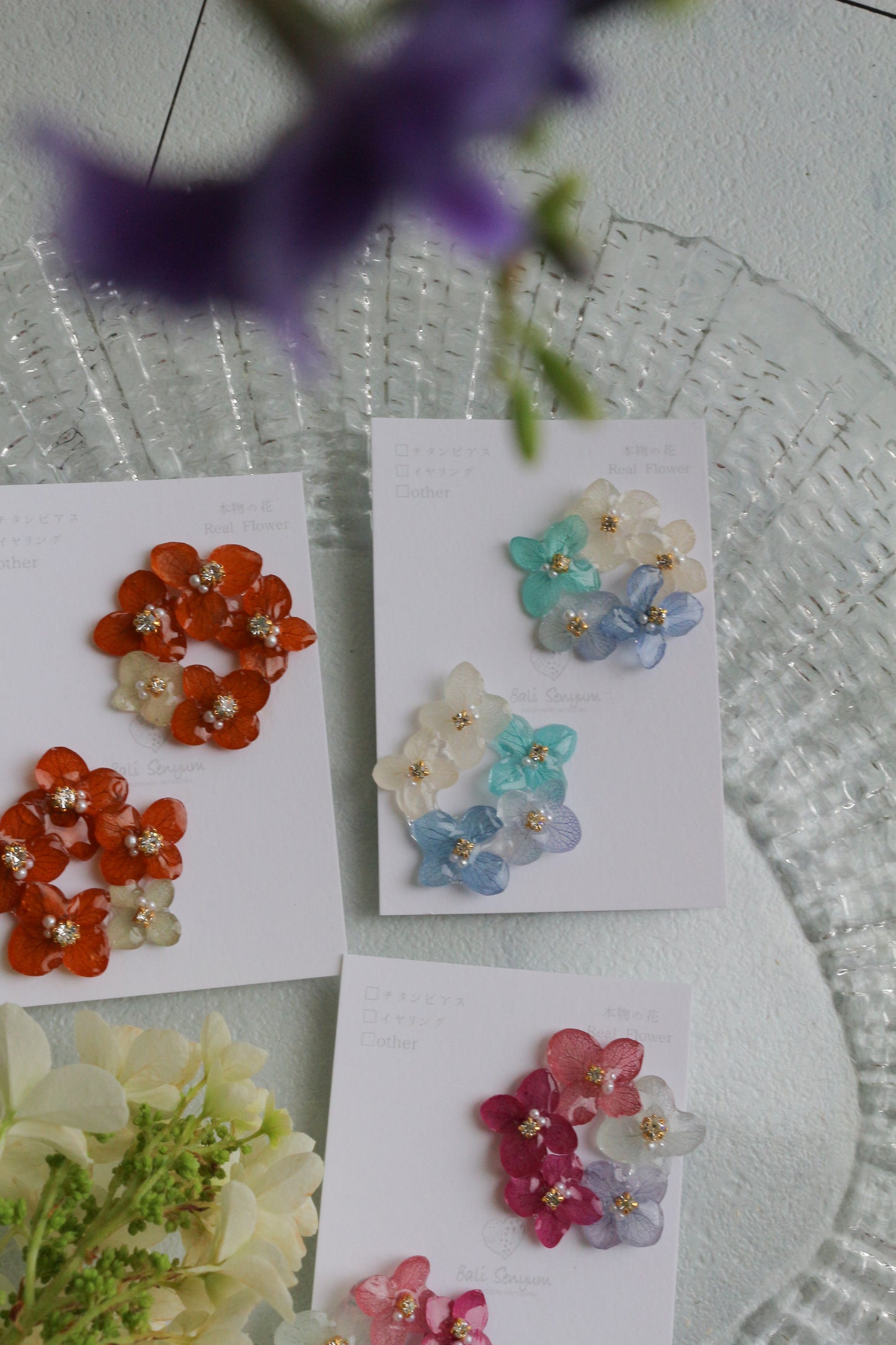 En Flower Earring 円と縁- ピアス or イヤリング　No.2