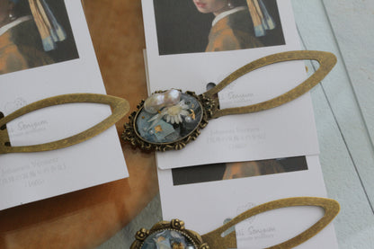 Vermeer Inspired Flower Book Mark No.1 - 真珠の耳飾り