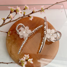 Someiyoshino Sakura Silver Color Hair Clip - White  Big