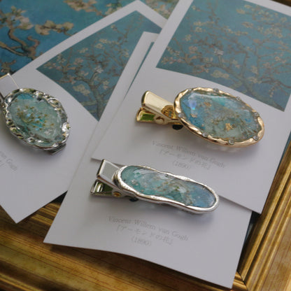 Gogh's Inspired Hair Clip - アーモンドの花