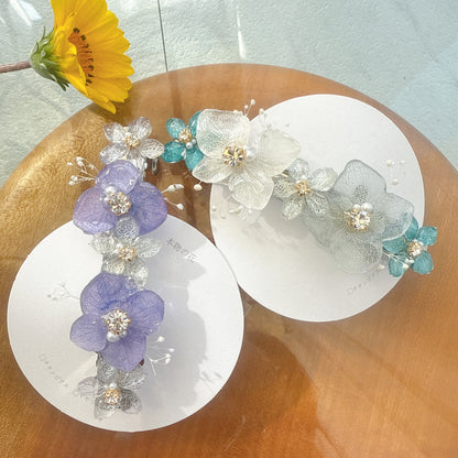 Hydrangea Hair Barrette No.14