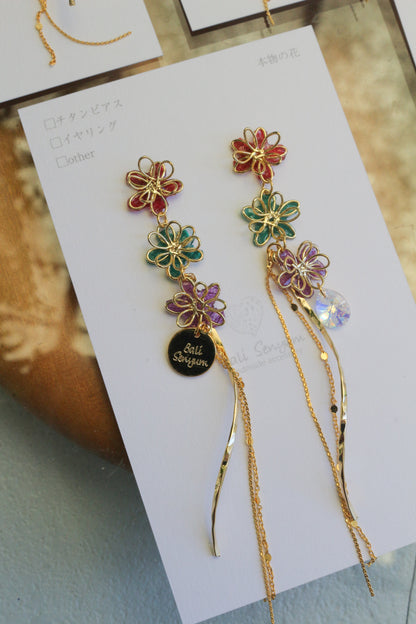 Oshikatsu Hydrangea Earrings No.3 ピアスorイヤリング