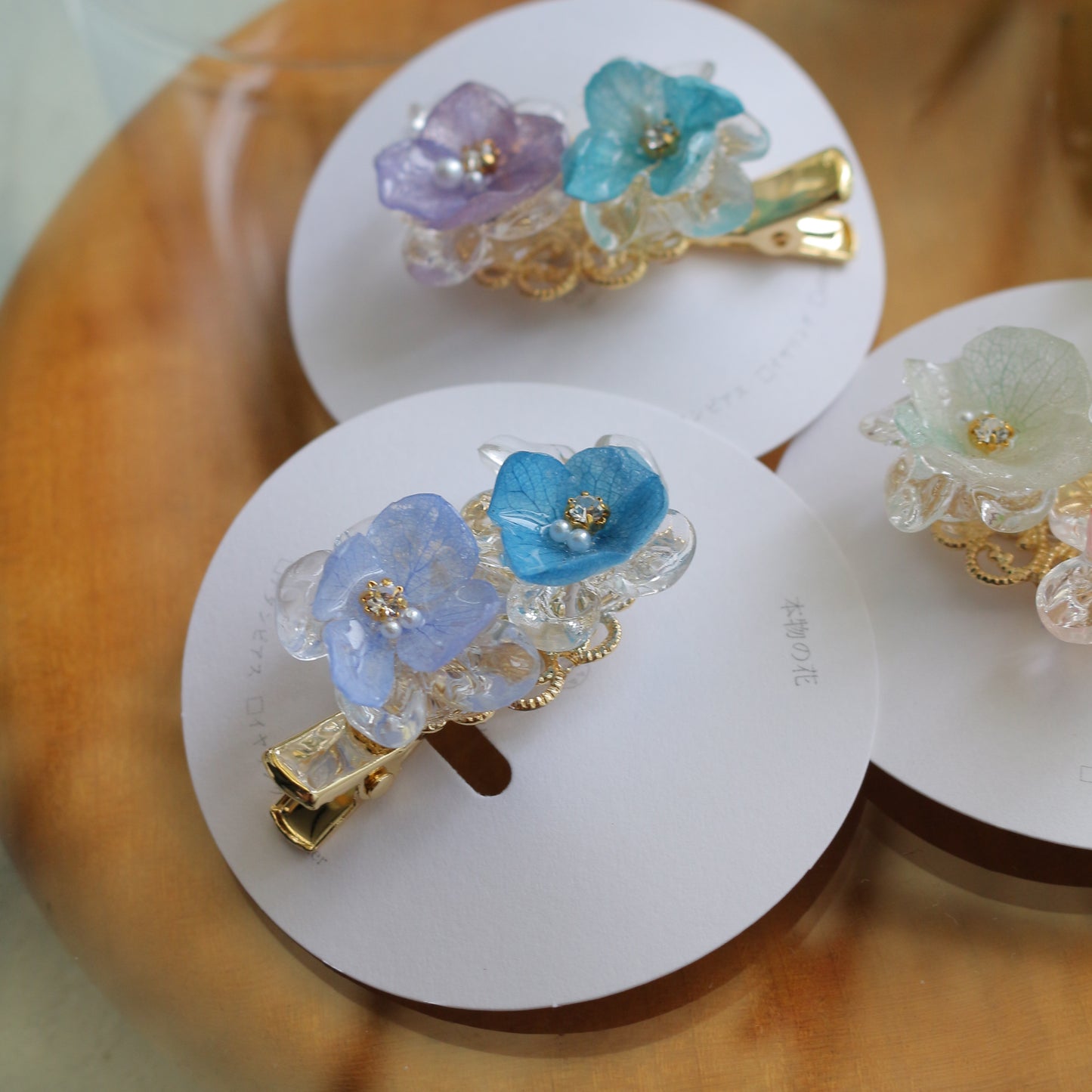 Clear Flowers Hair Clip - No.2