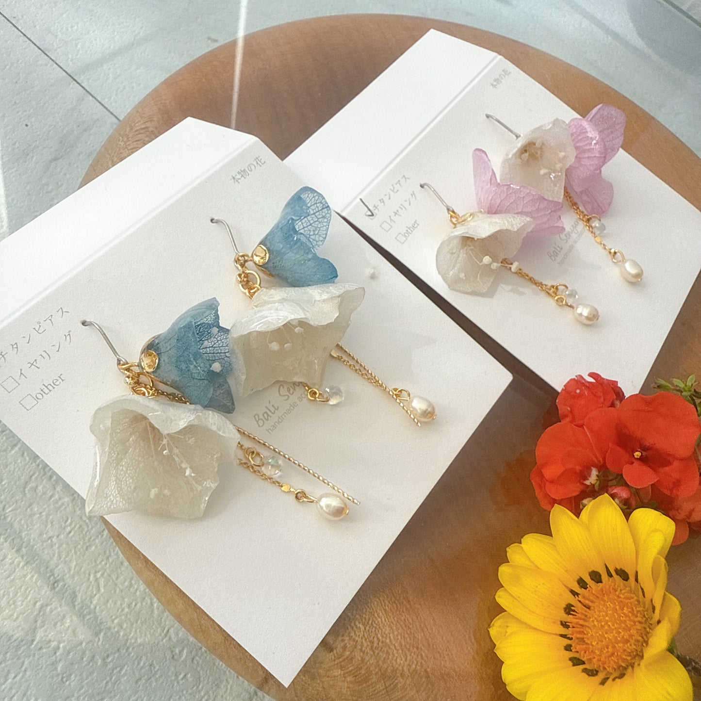 SUZUYOME2 Original Flower Earrings - No.7