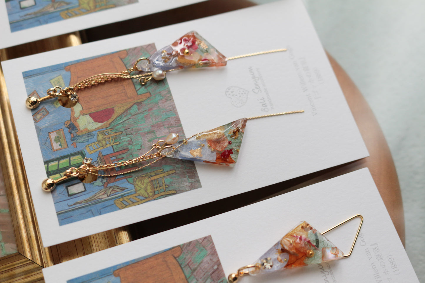 Gogh Inspired Earrings Bedroom in Arles-ゴッホの寝室