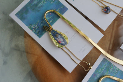Monet Inspired Flower Book Mark睡蓮 No.2