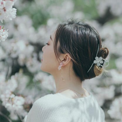 Someiyoshino Sakura Hair Clip - White Big