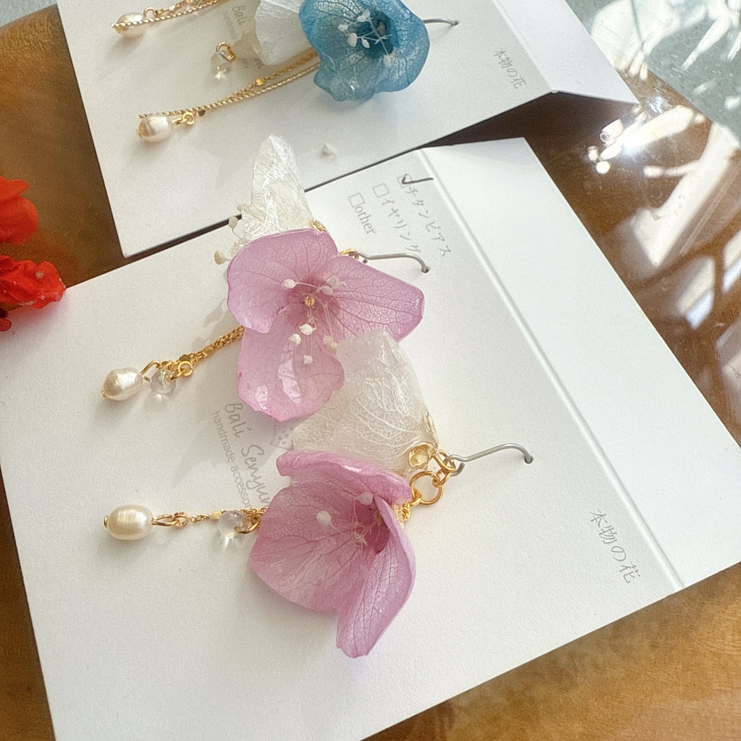 SUZUYOME2 Original Flower Earrings - No.7