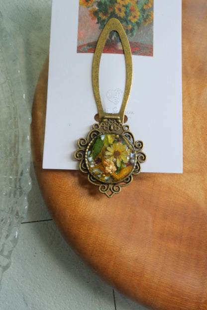 Monet Inspired Flower Book Mark No.1 ひまわり
