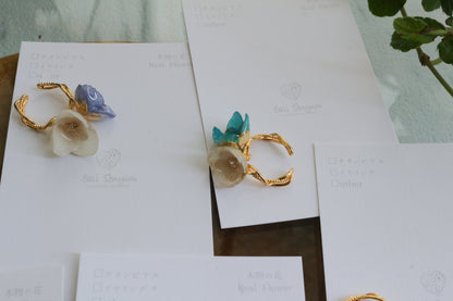 Double Hydrangea Ear-Cuff No.3