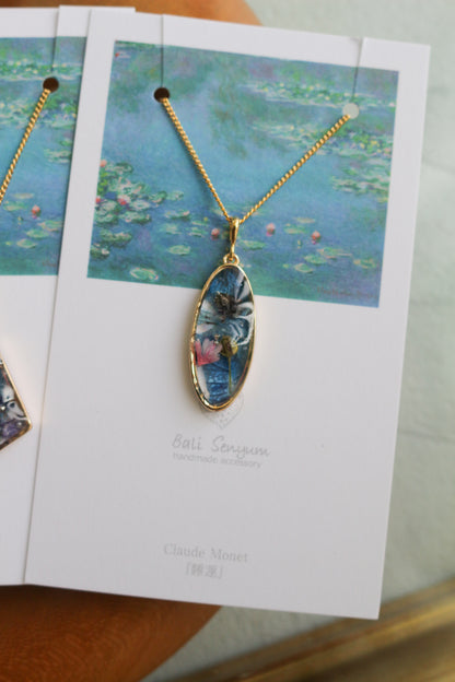Claude Monet's Water Lilies Inspired Necklace - 睡蓮