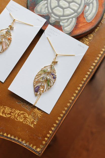 Leaf Necklace with chain 60cm  No.12