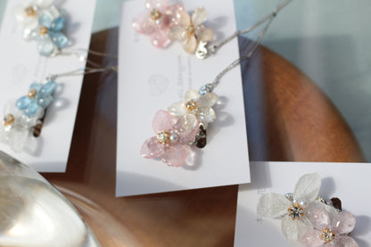 Hydrangea Flying Butterfly  No.48 - Clip-on(イヤリング）