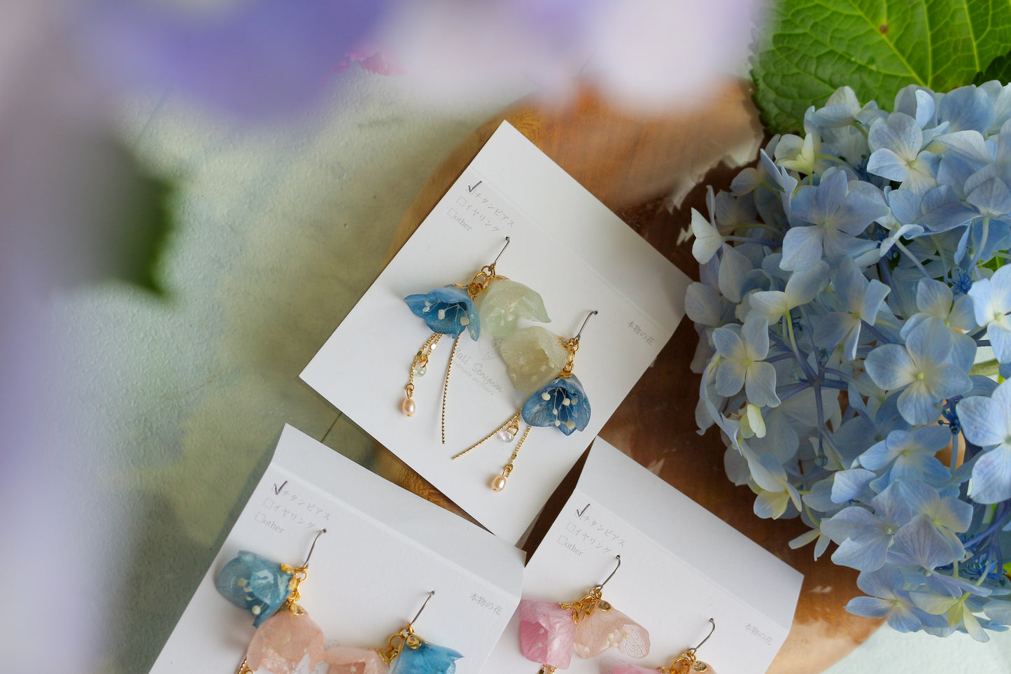 SUZUYOME2 Original Flower Earrings - No.9