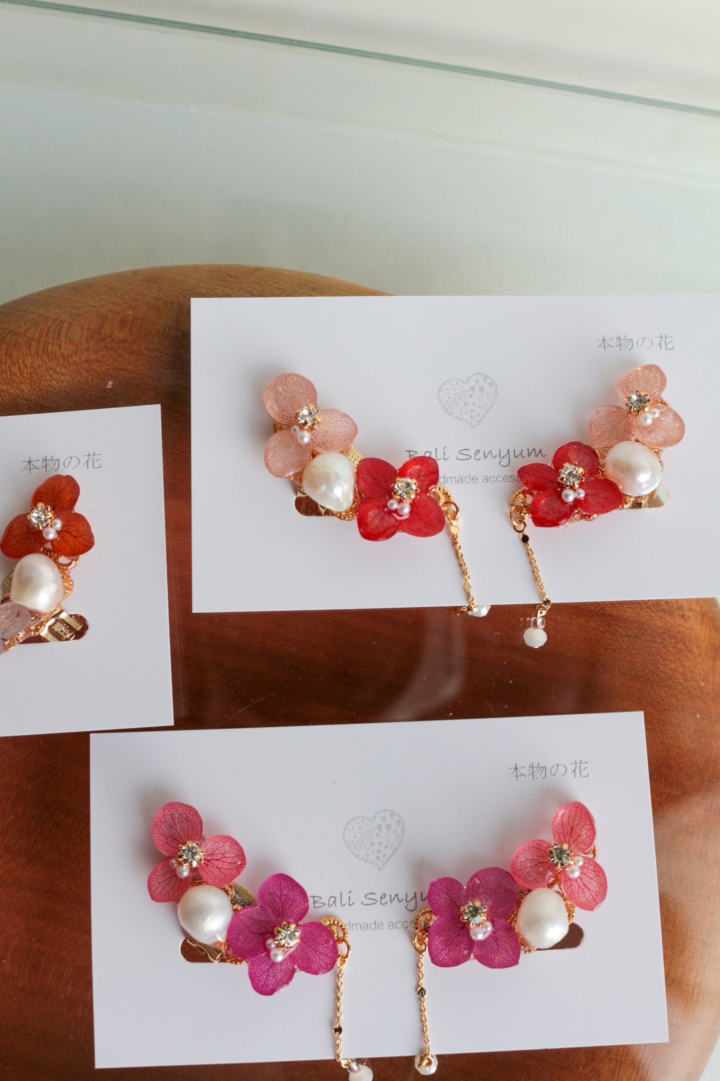 Hydrangea Pearl Flower Earring No.5 Clip-on (イヤリング)