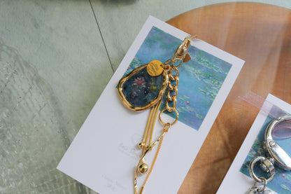 Monet Inspired Flower Bag Charm No.2 睡蓮