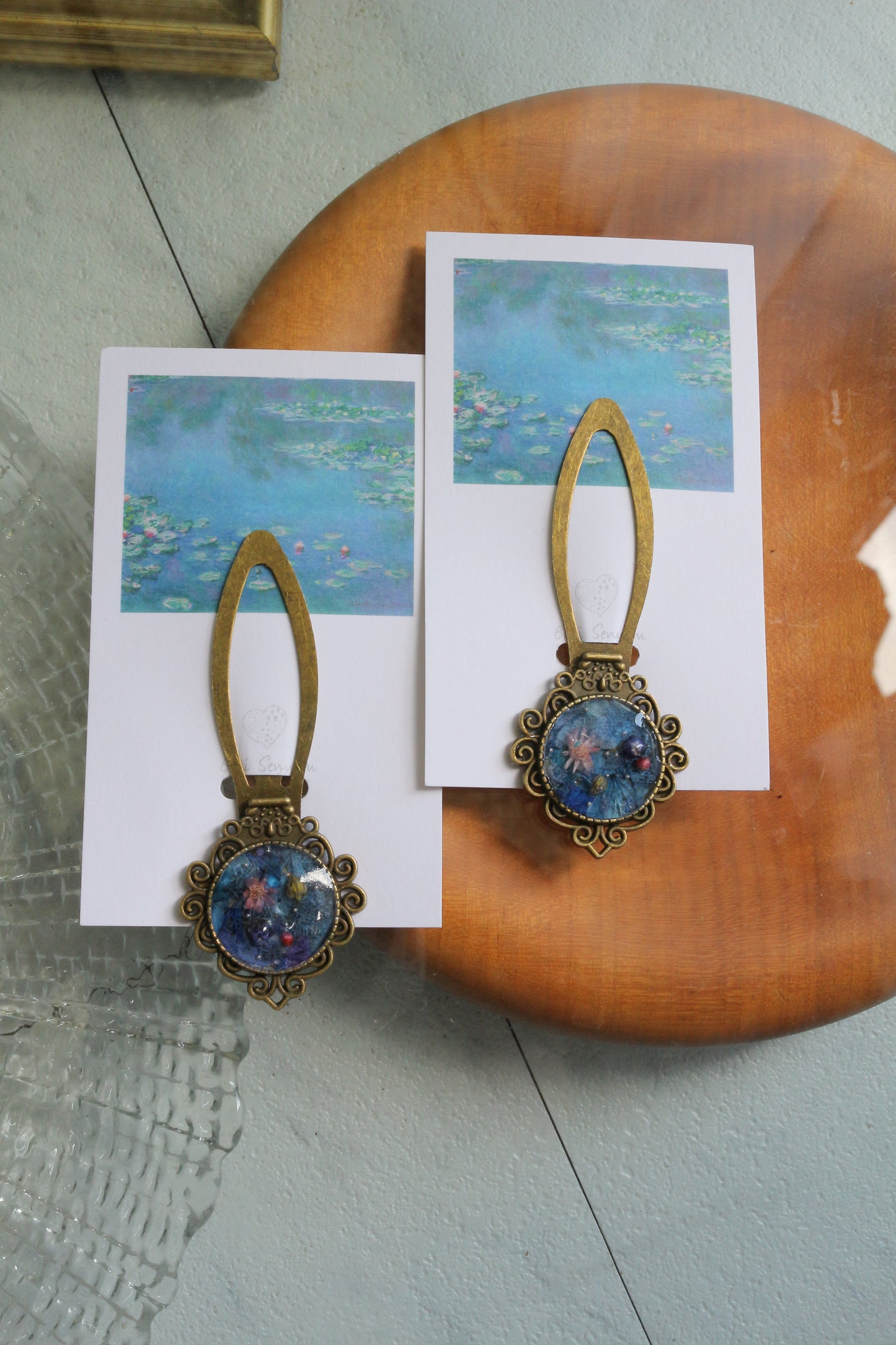 Monet Inspired Flower Book Mark No.1 睡蓮