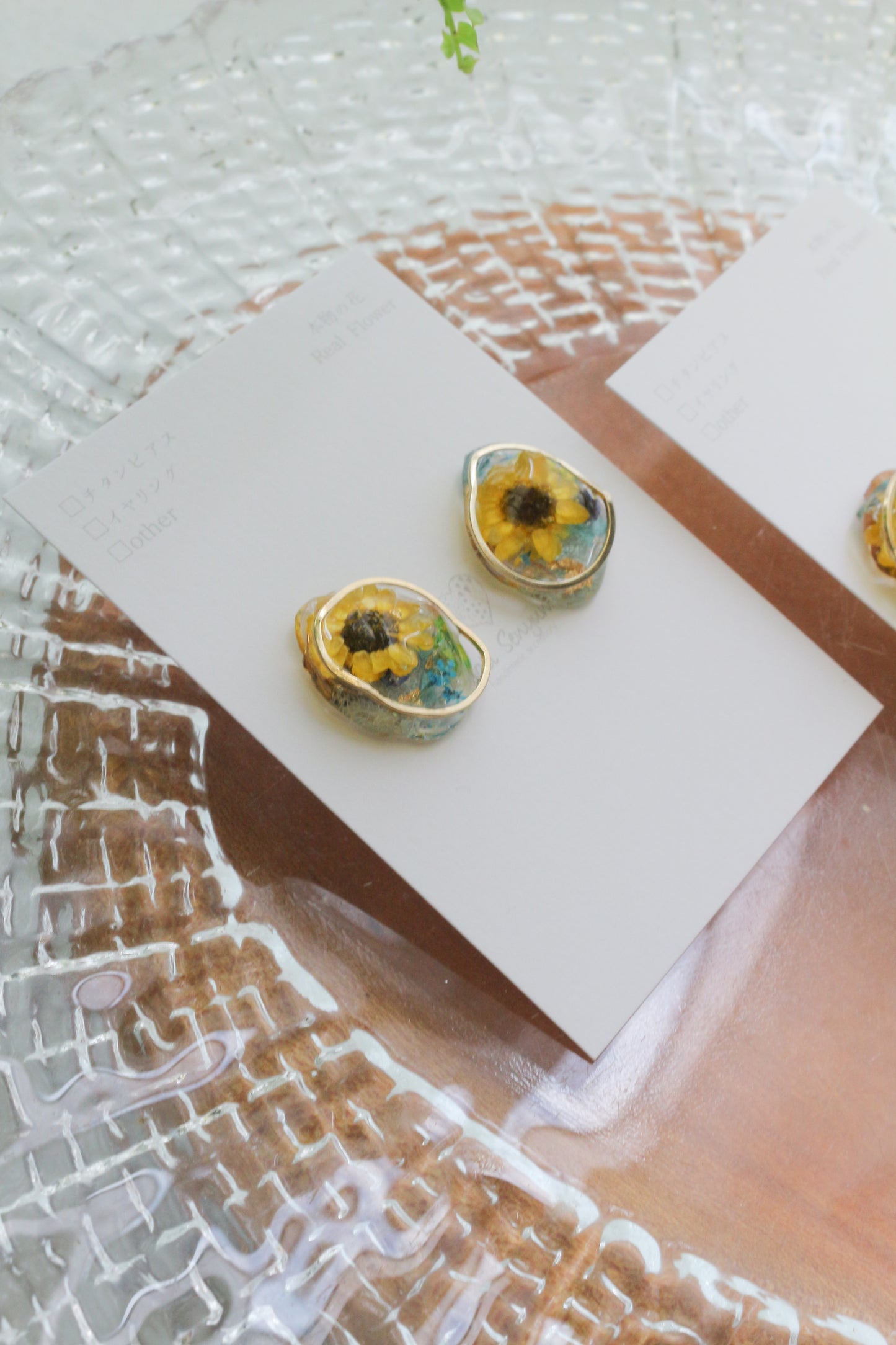 Sun Flower Earrings - 向日葵  〜 No.1 Titanium Pierce チタンピアス