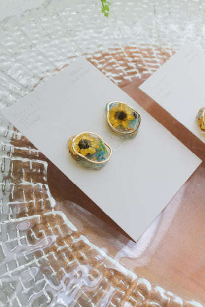 Sun Flower Earrings - 向日葵  〜 No.1 Titanium Pierce チタンピアス