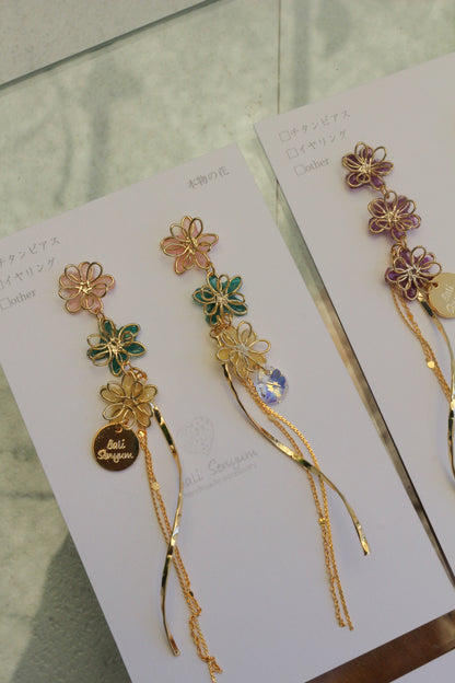 Oshikatsu Hydrangea Earrings No.3 ピアスorイヤリング
