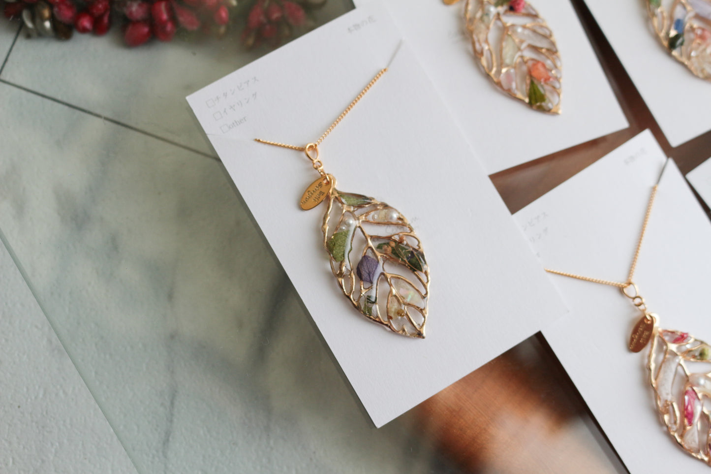 Leaf Necklace 60cm  No.14