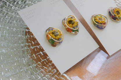 Sun Flower Earrings - 向日葵  〜 No.2 Clip-on イヤリング