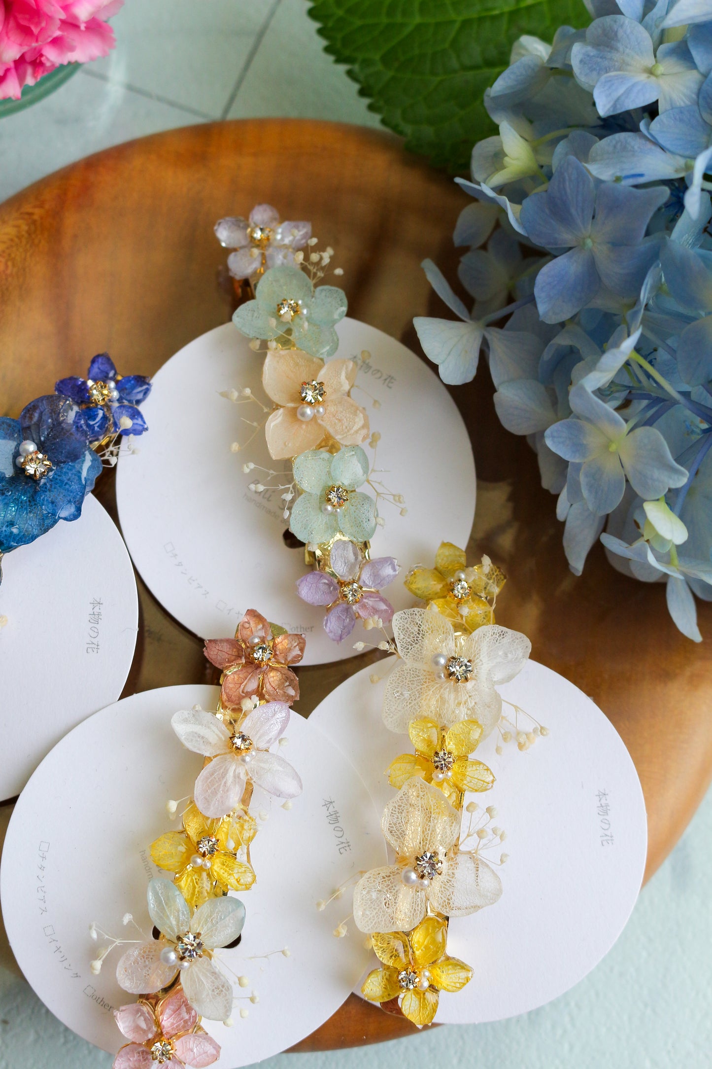 Hydrangea Hair Barrette No.30