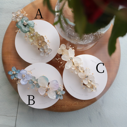 Hydrangea Hair Barrette No.44
