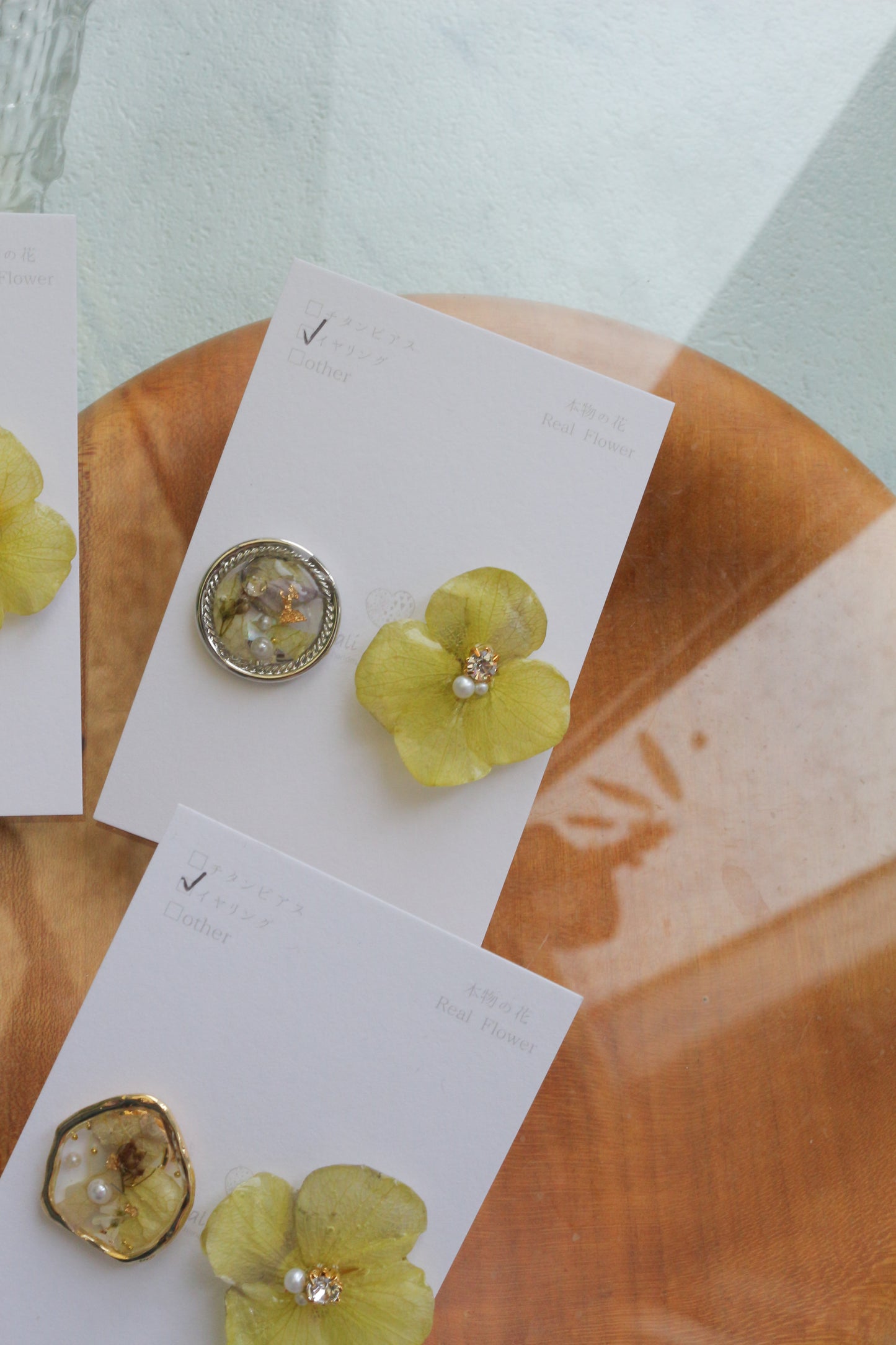 Hydrangea and Flower Medallion イヤリング　Clip-on No.18
