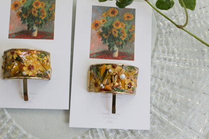Monet Inspired Flower Ponytail Hook ひまわり