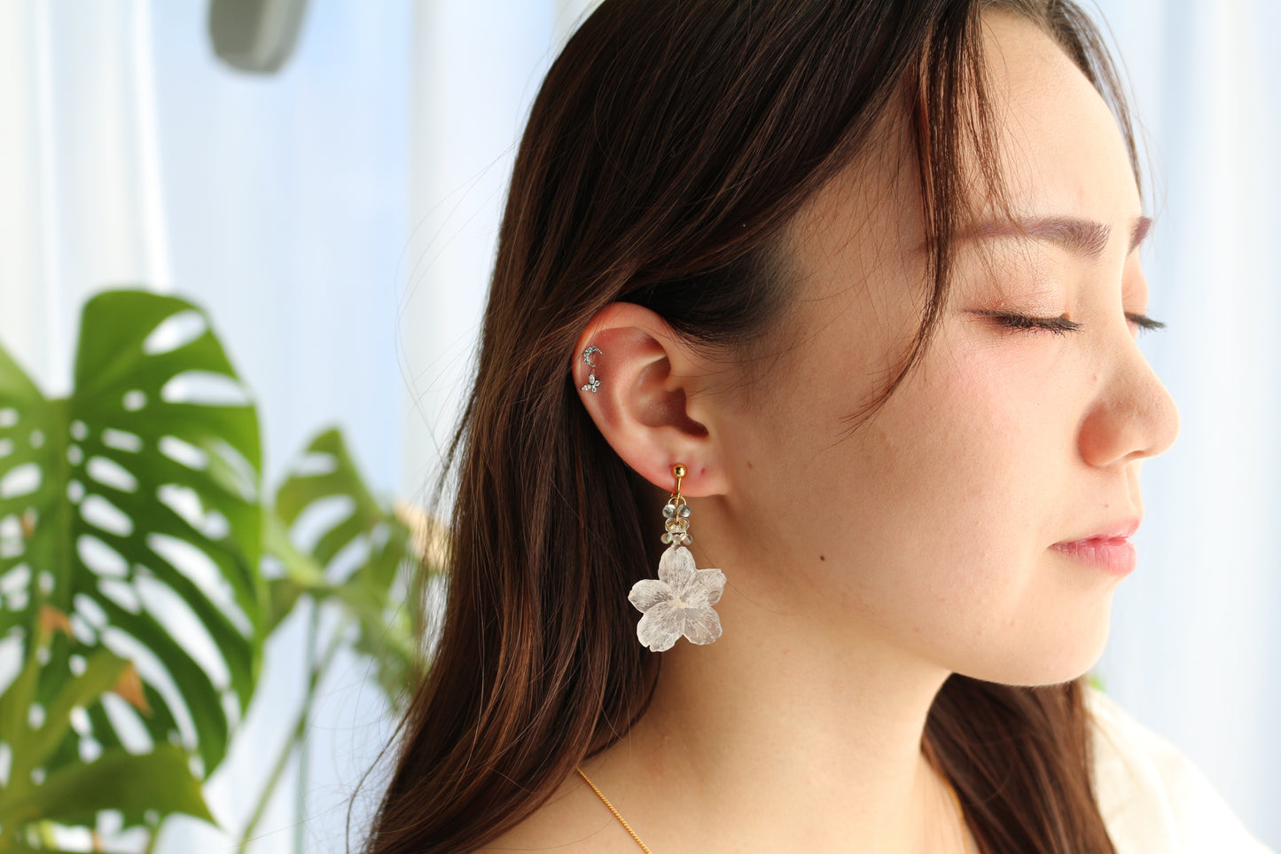 Someiyoshino Real Shape Sakura Earrings