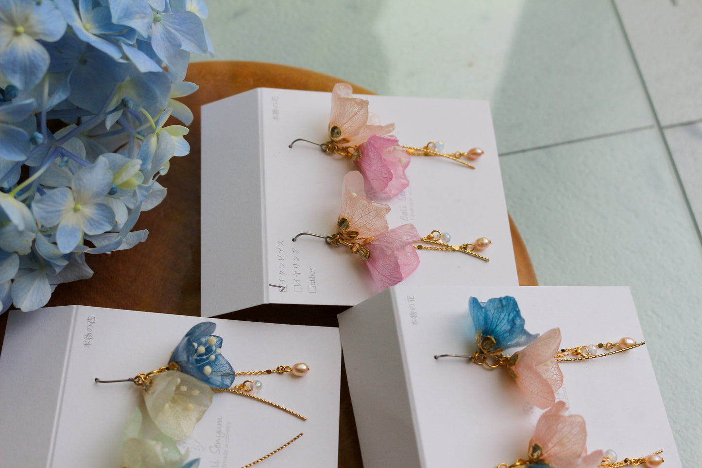 SUZUYOME2 Original Flower Earrings - No.9