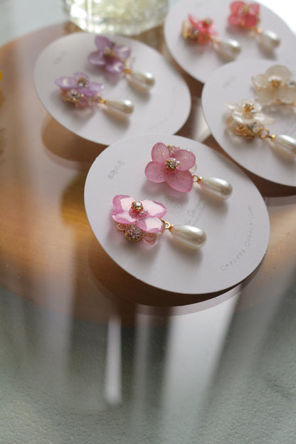 Hydrangea Elegant No.1 - Titanium Pierces チタンピアス