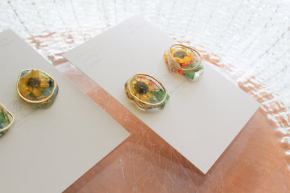 Sun Flower Earrings - 向日葵  〜 No.1 Titanium Pierce チタンピアス