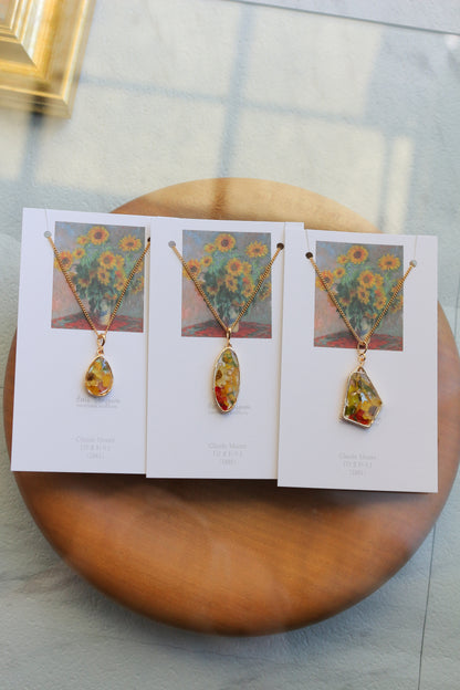 Claude Monet's Sunflowers Inspired Necklace - ひまわり