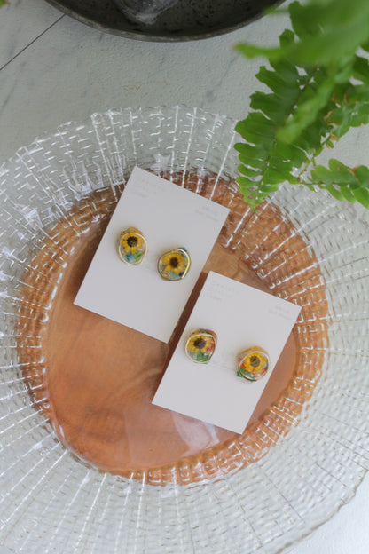 Sun Flower Earrings - 向日葵  〜 No.1 Titanium Pierce チタンピアス