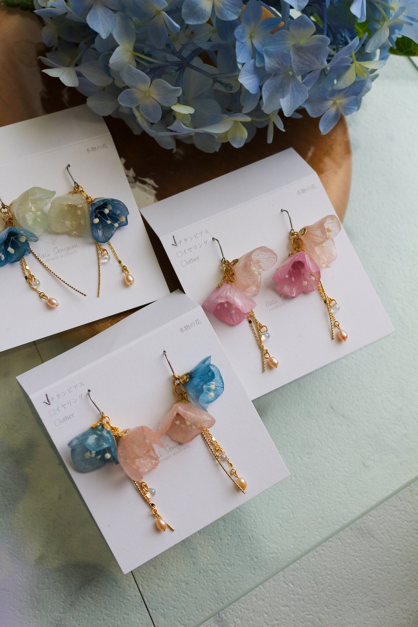 SUZUYOME2 Original Flower Earrings - No.9