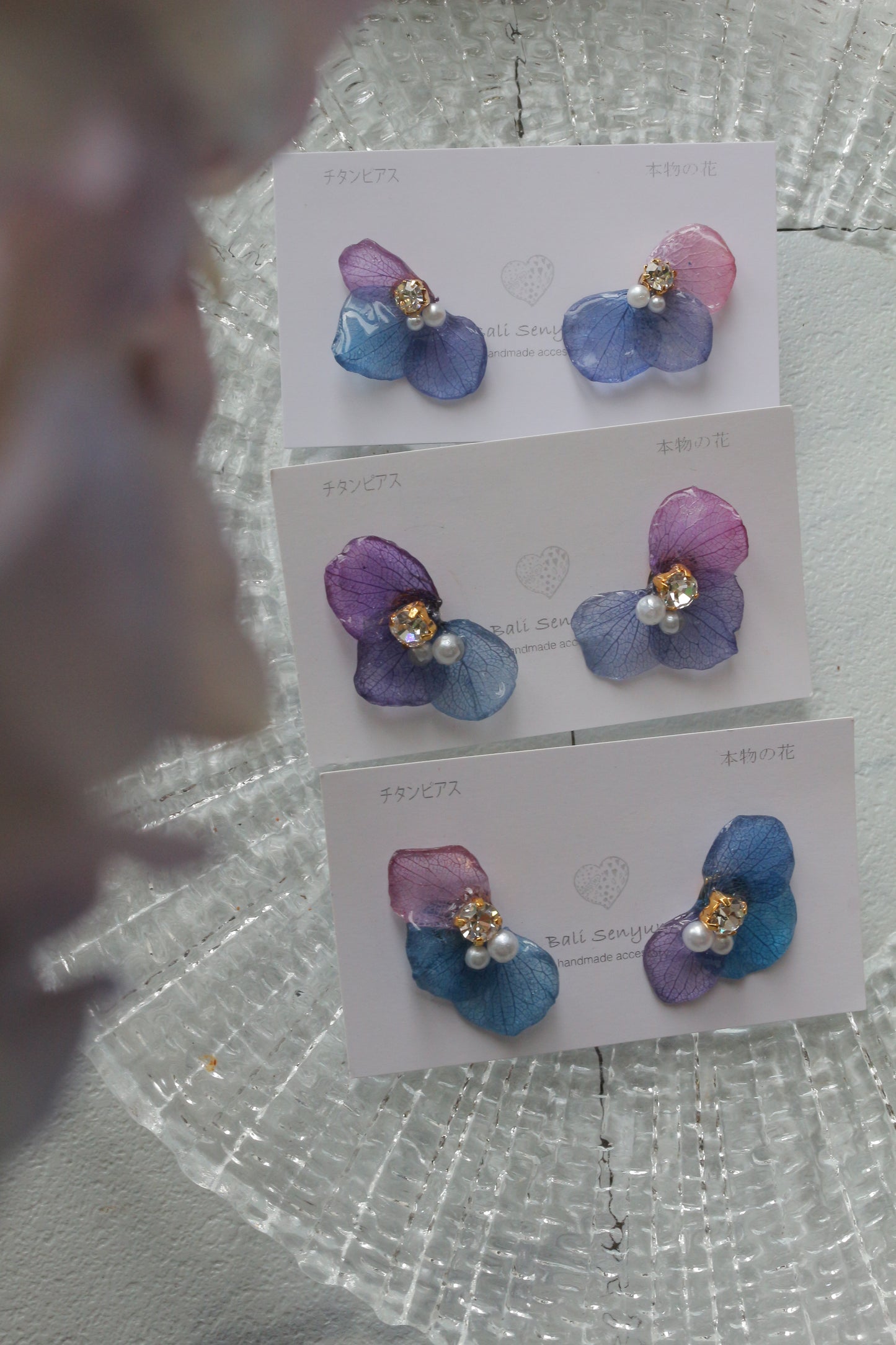 Hydrangea Wing No.143- Titanium Pierce(ピアス）