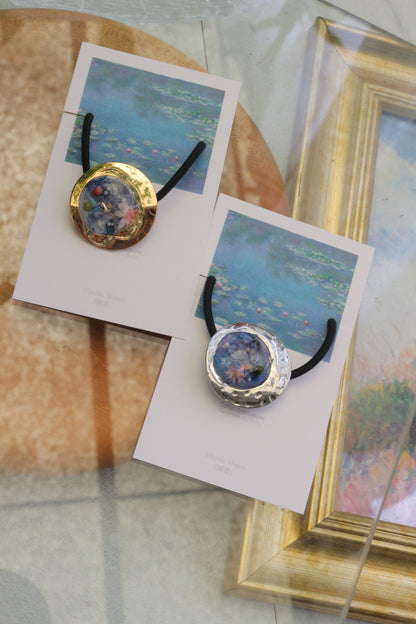 Monet Inspired Flower Hair tie 睡蓮 No.1
