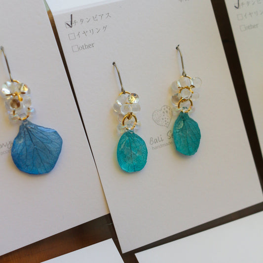 Hydrangea TSUBU Earrings -  No.3