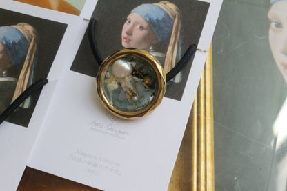 Vermeer Inspired Flower Hair tie  真珠の耳飾りの少女