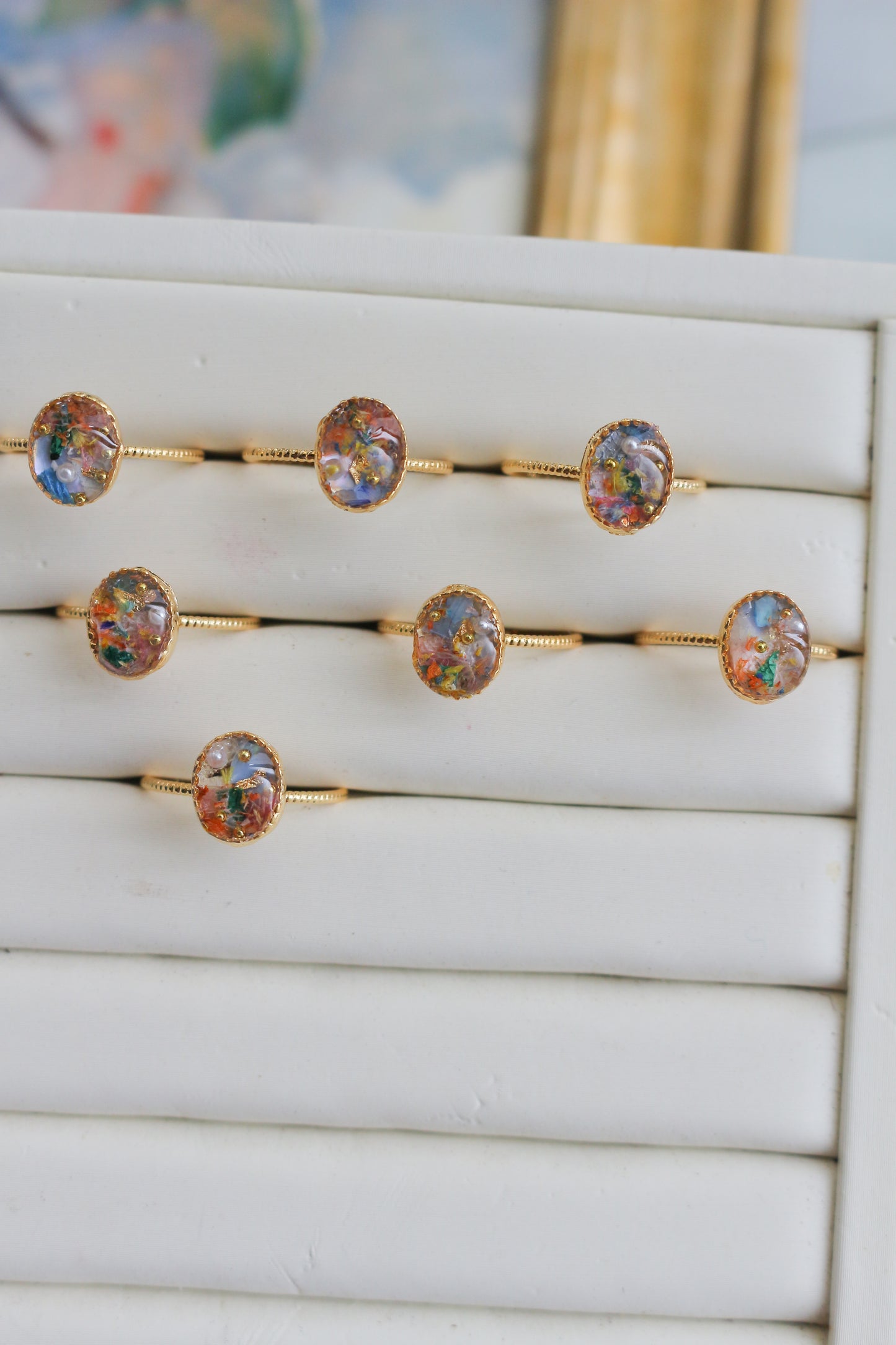 Monet Woman with a Parasol Inspired Ring No.1 -散歩　日傘をさす女性