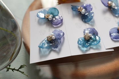 Gradation Hydrangea Wing No.139- Clip-on(イヤリング）