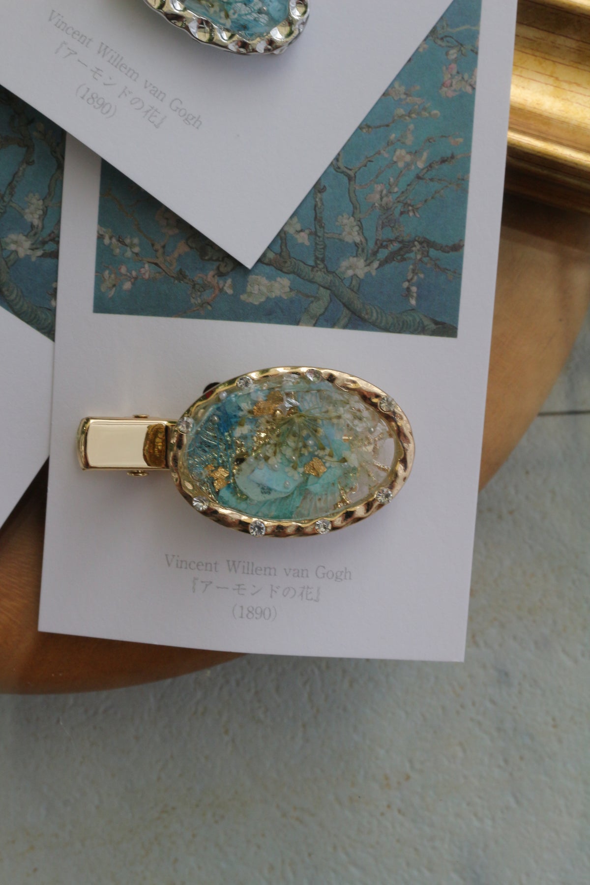 Gogh's Inspired Hair Clip - アーモンドの花