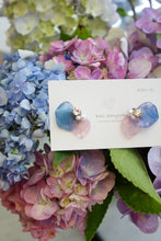 Blue Gradation & Pink Hydrangea Wing  -Titanium Pierce(ピアス）