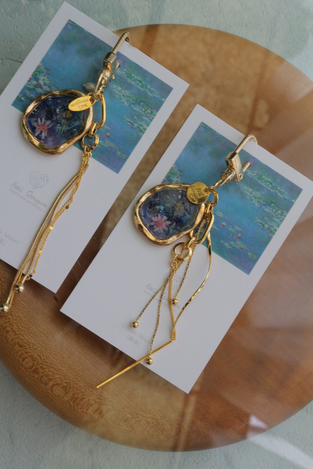 Monet Inspired Flower Bag Charm No.3 睡蓮