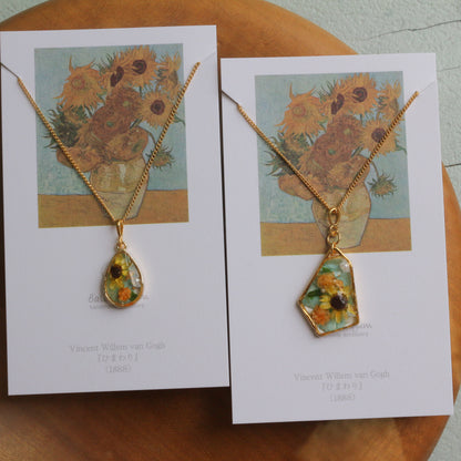 Gogh's Irises Inspired Necklace - ひまわり