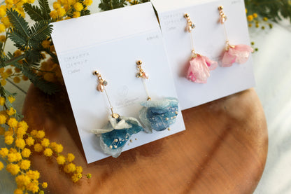 Flower Skirt Earrings - No.4 ピアスorイヤリング