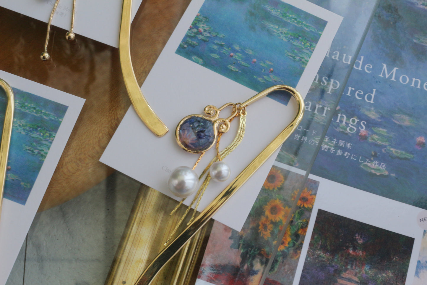 Monet Inspired Flower Book Mark睡蓮 No.2